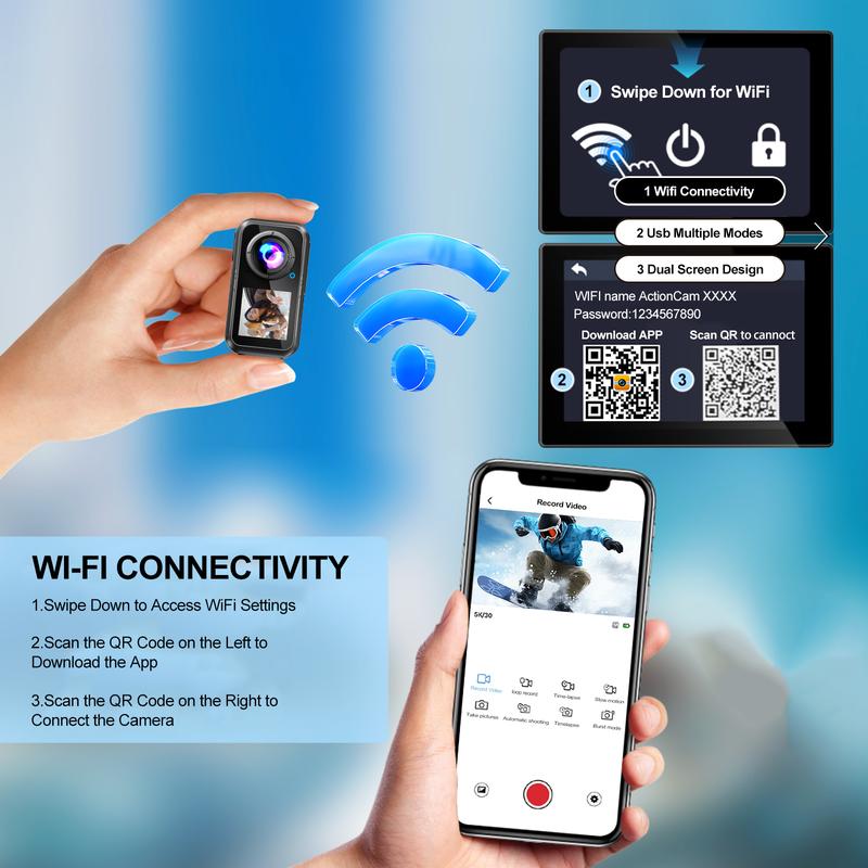 4K Action Camera, Waterproof, EIS
