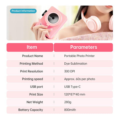 Instant Print Camera & Portable Printer