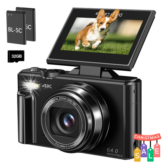 4K 64MP Camera, Flip Screen