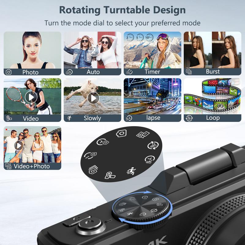 4K 64MP Camera, Flip Screen