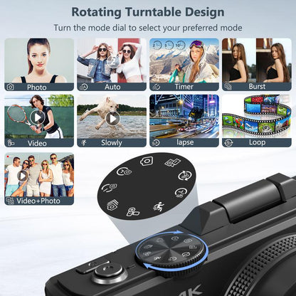 4K 64MP Camera, Flip Screen