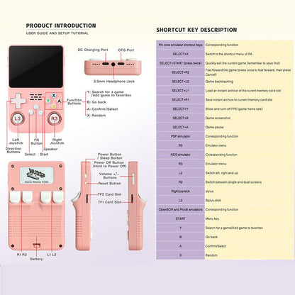 Retro handheld game console, IPS screen