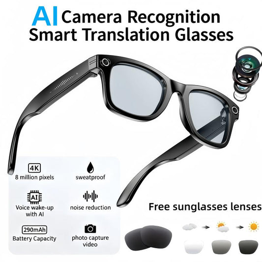 Smart Glasses, 8MP, Translation, UV