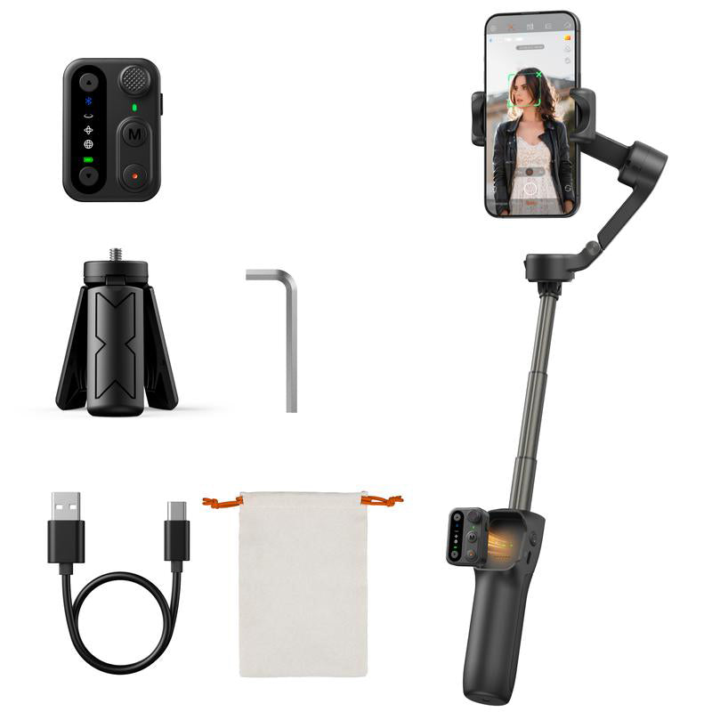 Smart Stabilizer, 3-Axis, Remote, Extendable Rod